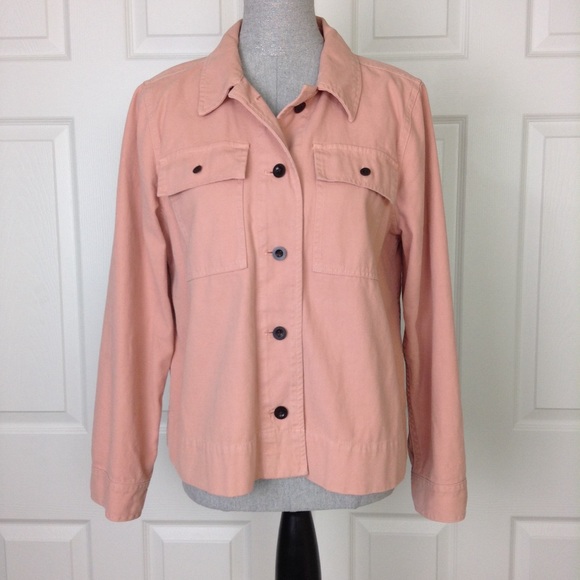 madewell pink denim jacket